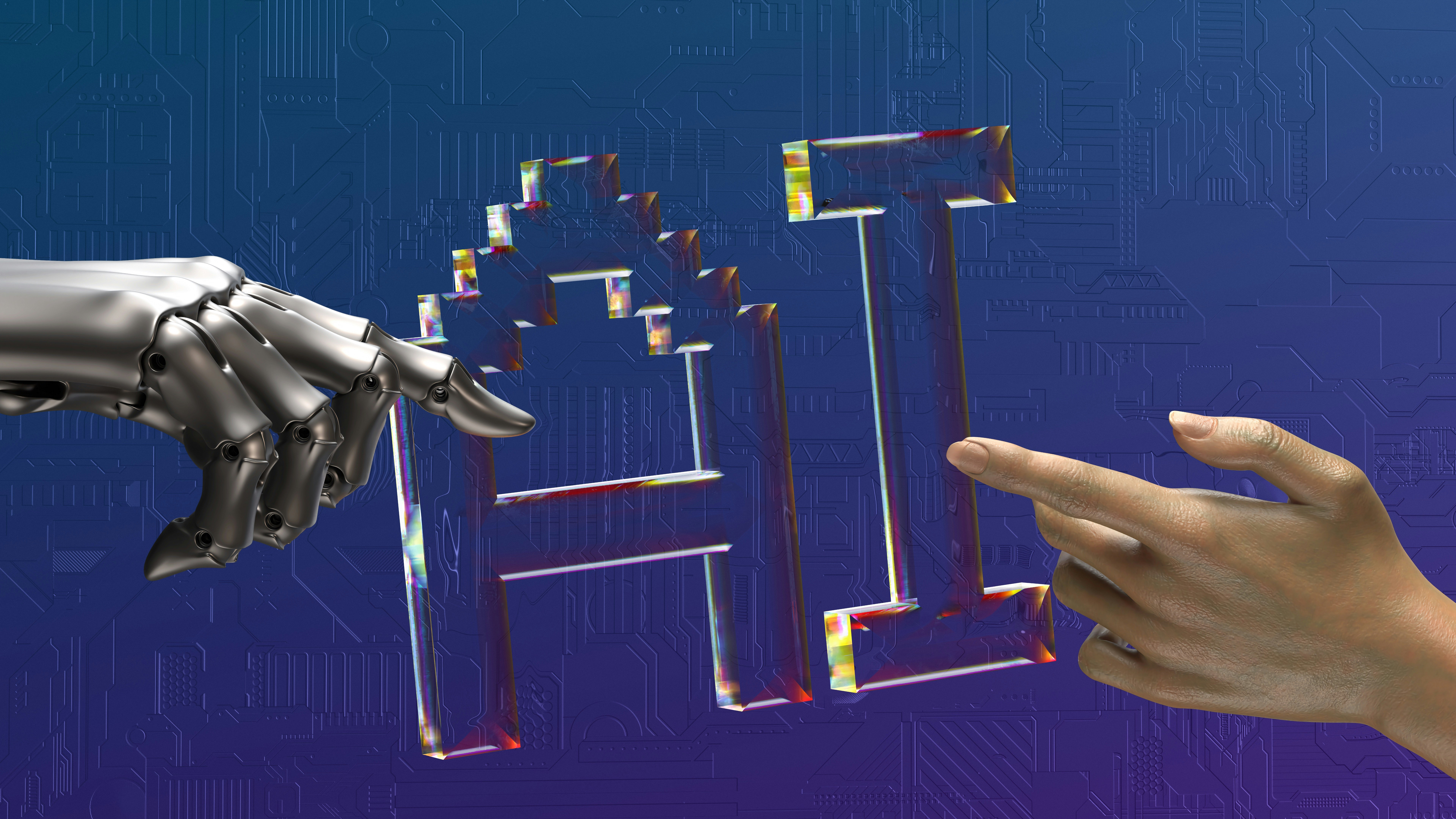 Robot and human hands